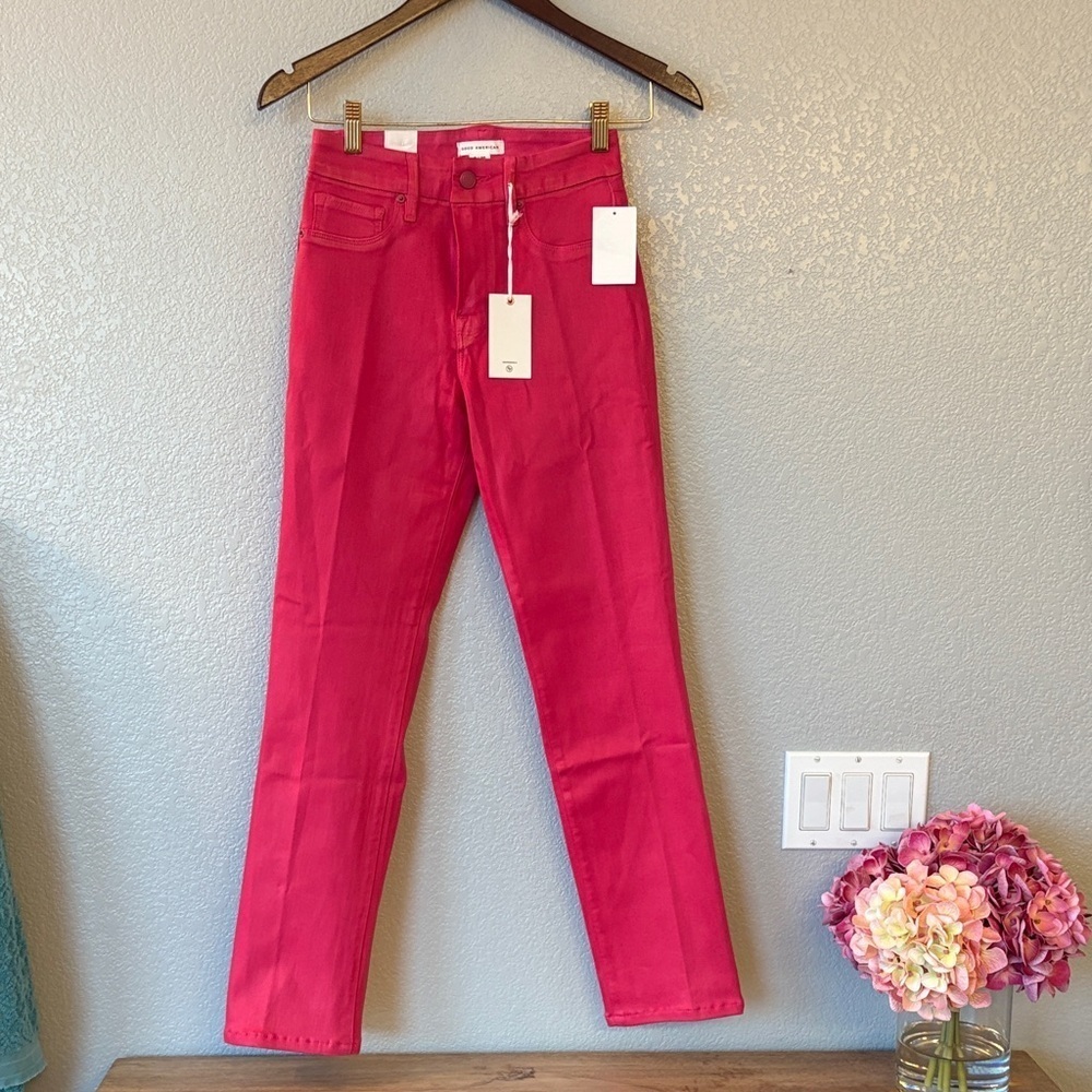 Good American Love Potion Straight Leg Jeans